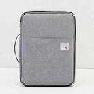 Multi-functional A4 Document Bags Portable Waterproof Oxford Cloth Storage Bag for Notebooks，Size: 33cm*24*3.5cm(Light Gray) - 1