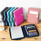Multi-functional A4 Document Bags Portable Waterproof Oxford Cloth Storage Bag for Notebooks，Size: 33cm*24*3.5cm(Pink) - 6