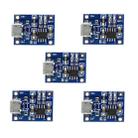 5 PCS TP4056 Charging Board Module Micro USB Interface Microphone USB for 1A Lithium Battery - 1
