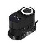Mobile Phone Wireless Charging Socket Creative Smart USB Power Strip Multi-Function Desktop Vertical Power Strip, CN Plug, Specification: 3 Meters, Style:2 Layer(Black) - 1