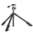 Q160s 4-Section Folding Legs Live Broadcast Aluminum Alloy Tripod Mount with Damping Tripod Ball-Head - 2