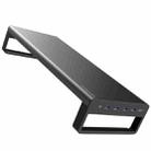 Vaydeer Metal Display Increase Rack Multifunctional Usb Wireless Laptop Screen Stand, Style:L-High Configuration-Black(1xSplitter+4xUSB3.0) - 2