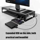 Vaydeer Metal Display Increase Rack Multifunctional Usb Wireless Laptop Screen Stand, Style:L-High Configuration-Black(1xSplitter+4xUSB3.0) - 7