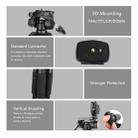 Q111 4-Section Folding Legs Live Broadcast Aluminum Alloy Tripod Mount with Three-dimensional Damping Tripod Heads(Black) - 3