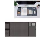 Retro Multifunctional Business Office Home Computer Desk Pad PU Mouse Pad(Black) - 1