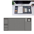 Retro Multifunctional Business Office Home Computer Desk Pad PU Mouse Pad(Gray) - 1
