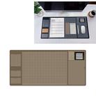 Retro Multifunctional Business Office Home Computer Desk Pad PU Mouse Pad(Brown) - 1