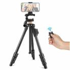 Q160a 4-Section Folding Legs Live Broadcast Aluminum Alloy Tripod Mount with Three-dimensional Tripod Heads & Wireless Remote Control - 1