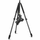 Q338 4-Section Folding Legs Live Broadcast Aluminum Alloy Tripod Mount With Three-dimensional Head - 6