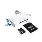 2 PCS Type-C & Micro USB & USB 2.0 3 in 1 Ports Multi-function Card Reader, Support U Disk / TF / SD( White) - 1
