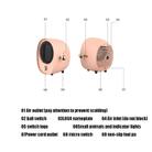 Home Desktop Mini Silent Dormitory Office Portable Heater CN Plug(Pink) - 3