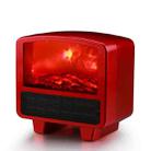 Home Office Small 3d Flame Desktop Fireplace Heater, Plug Type:US Plug(Red) - 2