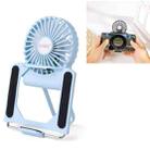 CHOZONSS P30 Multi-Function Fan Portable Handheld Cooling Stand Mobile Phone Radiator(Light Blue) - 1