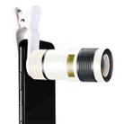 12X Telephoto Telescope Camera Zoom Mobile Phone External Lens(White) - 1