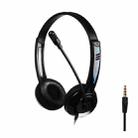 DANYIN DT326 Head-mounted Desktop Computer Children Learning Wire Headset with Microphone, Cable Length:1.8m, Style:Single Hole Four-level(Black) - 1
