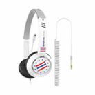 DANYIN DT326 Head-mounted Desktop Computer Children Learning Wire Headset with Microphone, Cable Length:1.8m, Style:Star Flag(White) - 1