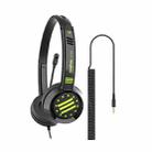 DANYIN DT326 Head-mounted Desktop Computer Children Learning Wire Headset with Microphone, Cable Length:1.8m, Style:Star Flag(Black) - 1