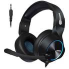 NUBWO N11 Gaming Subwoofer Headphone with Mic, Style:Single 3.5mm(Black and Blue) - 1