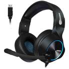 NUBWO N11 Gaming Subwoofer Headphone with Mic, Style:Single USB(Black and Blue) - 1