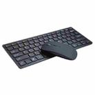X5 2 in 1 Ultra-Thin Mini Wireless Bluetooth Keyboard + Bluetooth Mouse Set, Support Win / Android / IOS System(Black) - 1