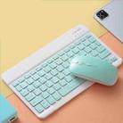 Universal Ultra-Thin Portable Bluetooth Keyboard and Mouse Set For Tablet Phones, Size:7 inch(Green Keyboard + Green Mouse) - 1