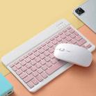 Universal Ultra-Thin Portable Bluetooth Keyboard and Mouse Set For Tablet Phones, Size:10 inch(Pink Keyboard + Pink Mouse) - 1