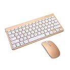 USB External Notebook Desktop Computer Universal Mini Wireless Keyboard Mouse, Style:Keyboard and Mouse Set(Tyrant Gold) - 1