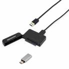 Olmaster External Notebook Hard Drive Adapter Cable Easy Drive Cable USB3.0 to SATA Converter, Style:Hard Disk + Type-C Adapter, Size:2.5 Inch - 1