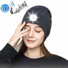 Outdoor Night Running Night Fishing LED Light Illumination Bluetooth 5.0 Knitted Hat (Grey) - 1