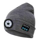Outdoor Night Running Night Fishing LED Light Illumination Bluetooth 5.0 Knitted Hat (Grey) - 2