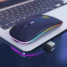 iMICE  E-1300 4 Keys 1600DPI Luminous Wireless Silent Desktop Notebook Mini Mouse, Style:Charging Luminous Edition(Black) - 1