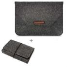 Portable Air Permeable Felt Sleeve Bag for MacBook Laptop, with Power Storage Bag, Size:11 inch(Black) - 1