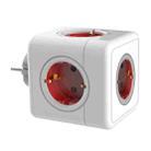 Creative Power Cube Socket Conversion Socket, EU Plug In-line Red - 1