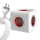 Creative Power Cube Socket Conversion Socket, EU Plug 1.5m Red - 1