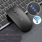 Inphic PM1 Office Mute Wireless Laptop Mouse, Style:Battery Display(Magic Black) - 1