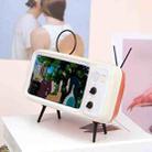 TV-JCZN-010 Desktop Retro Bluetooth Speaker with Holder(Orange White) - 1