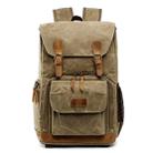 Batik Canvas Waterproof Photography Bag Outdoor Wear-resistant Large Camera Photo Backpack Men for Nikon / Canon / Sony / Fujifilm(Khaki) - 1