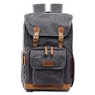 Batik Canvas Waterproof Photography Bag Outdoor Wear-resistant Large Camera Photo Backpack Men for Nikon / Canon / Sony / Fujifilm(Black Gray) - 1
