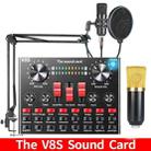 V8S Sound Card Mobile Phone Computer Anchor Live K Song Recording Microphone, Specification:V8S  + Golden Net BM700 Set - 2
