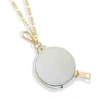 2 PCS Drop-Roof Dust-Proof PU Leather Case Bag With Mirror & Necklace Chain & Key Ring For Bluetooth Headset(Gray White) - 1
