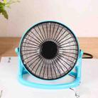 Household Heater Small Sun Electric Fan Mini Heater Desktop Heater, CN Plug, Colour: (Four Inches) Plastic Blue - 1