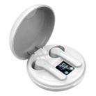 JS82 TWS Smart Noise Cancelling Digital Display Touch Portable Wireless Bluetooth Earphone(Morning Mist White) - 1