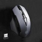 Inphic A1 6 Keys 1000/1200/1600 DPI Home Gaming Wireless Mechanical Mouse, Colour: Gray Wireless+Bluetooth 4.0+Bluetooth 5.0 - 1