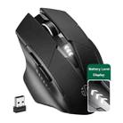 Inphic A1 6 Keys 1000/1200/1600 DPI Home Gaming Wireless Mechanical Mouse, Colour: Black Wireless+Bluetooth 4.0+Bluetooth 5.0 - 1