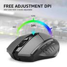 Inphic A1 6 Keys 1000/1200/1600 DPI Home Gaming Wireless Mechanical Mouse, Colour: Black Wireless+Bluetooth 4.0+Bluetooth 5.0 - 6