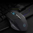 Inphic PW1 Game Mute Macro Definition Illuminated Wired Mouse, Cable Length: 1.5m(Black Game Version) - 1