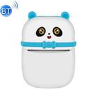 Panda Mini Thermal Printer Pocket Student Homework Mistakes Collections Printer Bluetooth Photo Printer(English Version Blue) - 1