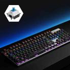Inphic V910 Mechanical Metal Wired Keyboard Full-key Non-rush Gaming Keyboard, Cable Length: 1.5m, Colour: Iron Gray Blue Axis - 1