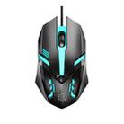 Inphic PB6 Household Macro Programming Metal Bottom Board Luminous Gaming Mouse, Cable Length: 1.5m, Colour: Black 3 Keys Mute Version - 1