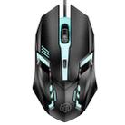 Inphic PB6 Household Macro Programming Metal Bottom Board Luminous Gaming Mouse, Cable Length: 1.5m, Colour: Black 6 Keys Gaming Silent Version - 1